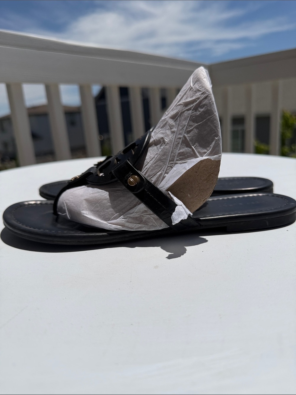 Tory Burch Miller Sandals In Black-Sz 8.5 - Picture 5 of 14